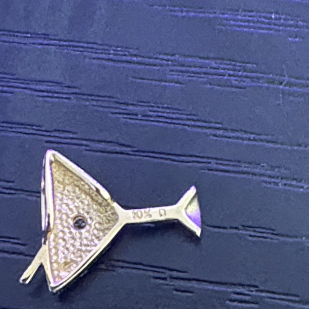 10k gold Martini glass charm for a neckless - Picture 6 of 6